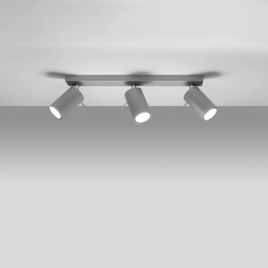 Lampada da soffitto RING 3 grigio