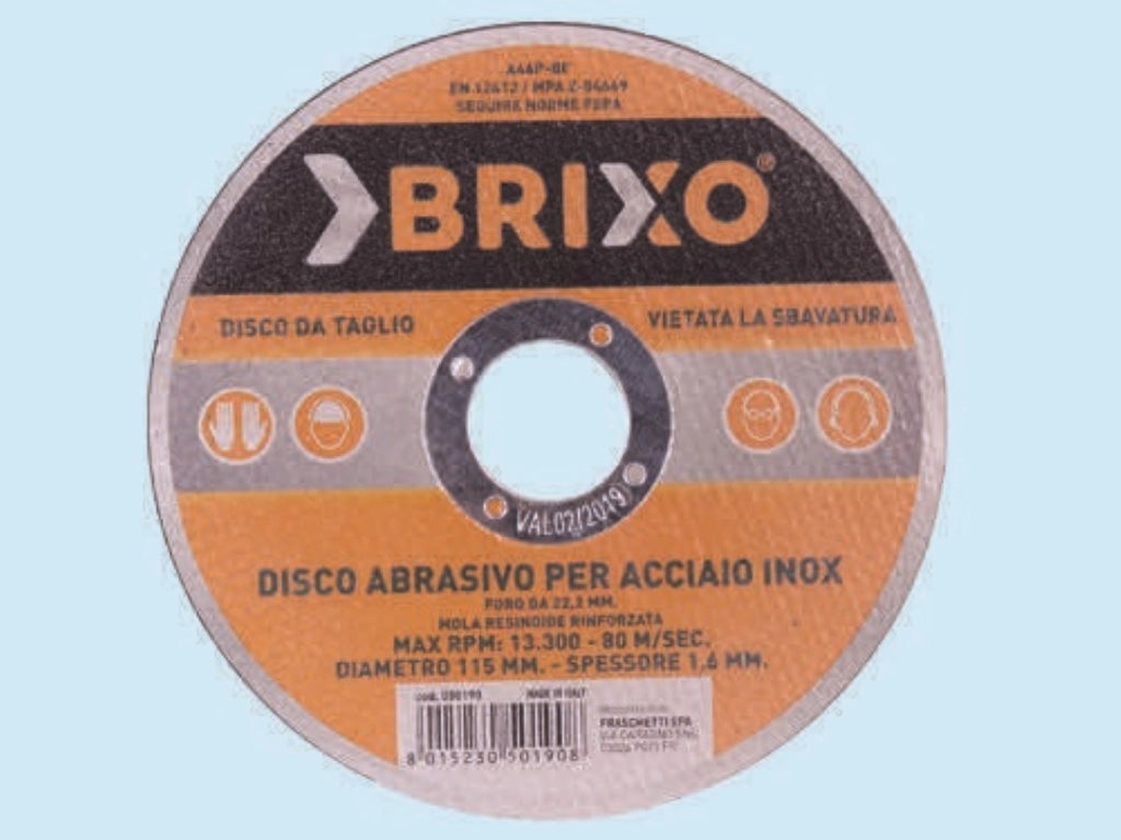 Disco Abrasivo Brixo Per Ferro Diametro 230 Spessore 1,9 Pezzi 3 - Fraschetti