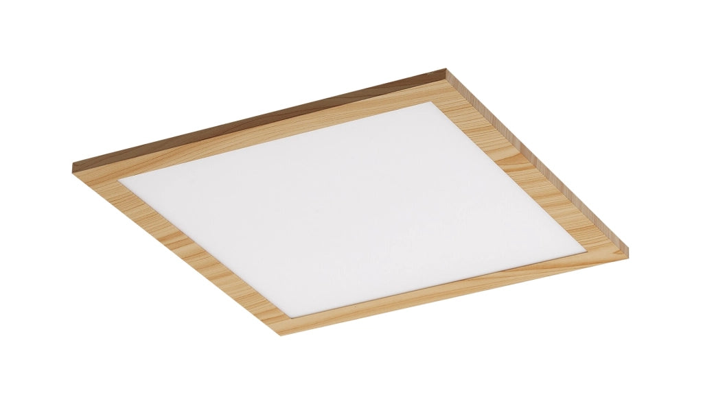 Plafoniera LED quadrata 29,5 cm 12W faggio Rabalux