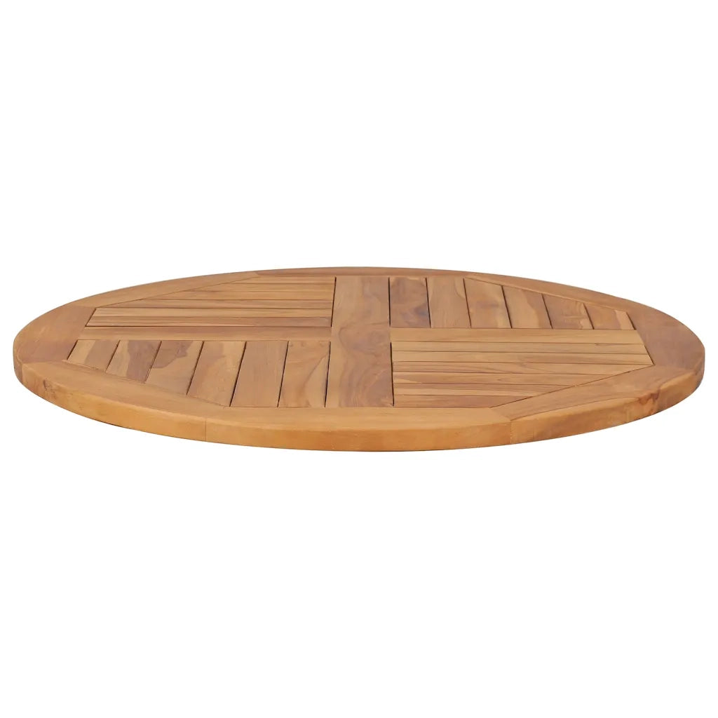 Piano Tavolo in Legno Massello di Teak Rotondo 2,5 cm 80 cmcod mxl 83036