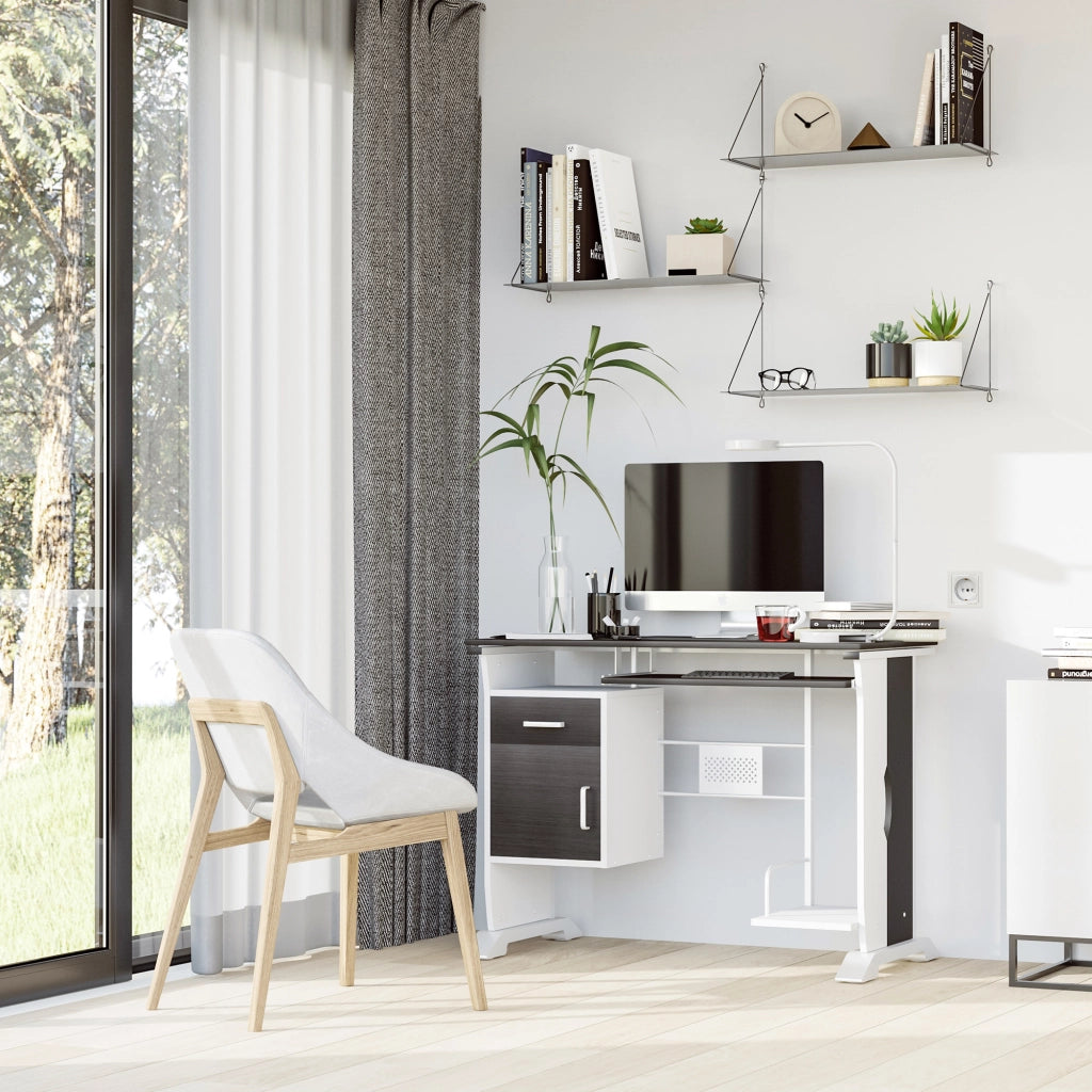 Scrivania Computer ¨C Minimal ¨C Legno Rovere Marrone 100x52x75 cm