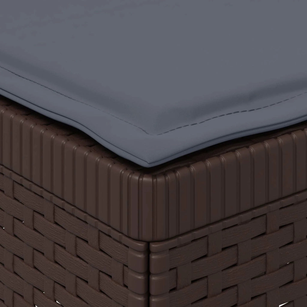 Divano da Giardino a 1 Posto con Cuscini Aspetto Rattan PP 8011839