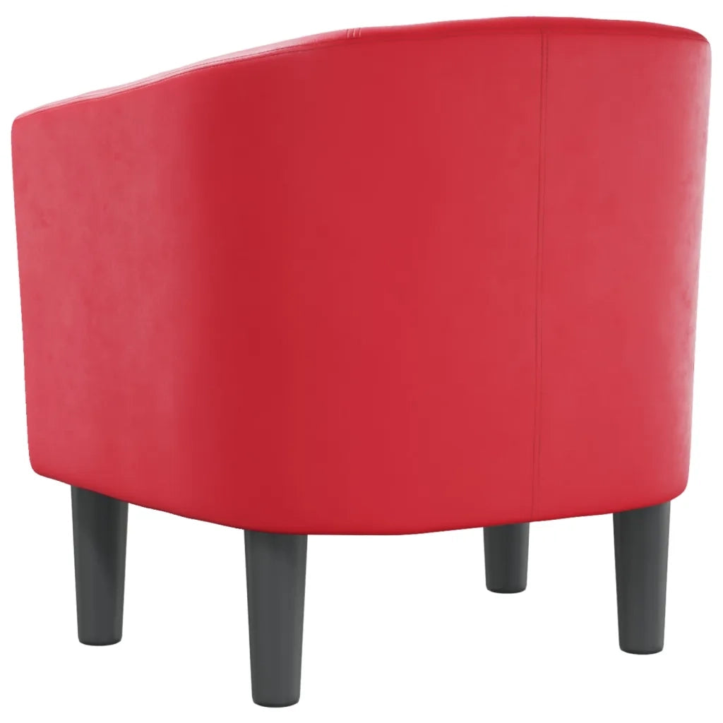 Poltroncina a Pozzetto Rossa in Similpelle 356490