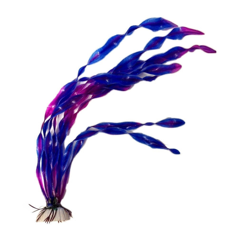Trade Shop - Pianta 30 Cm Piantina Artificiale Per Acquario Piante Finte Plastica Col. Viola -