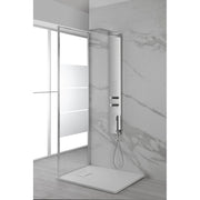COLONNA PANNELLO DOCCIA IN ACCIAIO INOX CROMATO H.140x20x3cm 3 FUNZIONI "TOP SLIM" FERIDRAS 980005