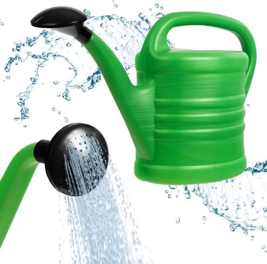 Giocatore di Acqua, Giocatore di Piante in Plastica, per Interno e Esterno, Fiori, Piante da Appartamento, Giocatore di Acqua per Irrigazione, Giardino, Casa, con Maniglia Comoda, Leggero, Verde (5L)