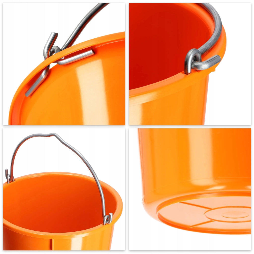 Secchio da costruzione KADAX 12L, in plastica resistente, per malta, ideale per uso domestico e giardinaggio (3 pezzi).
