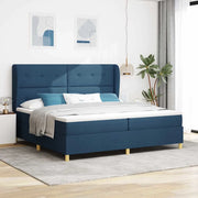 Letto a molle con materasso Blu 200 x 200 cm Tessuto 3340780