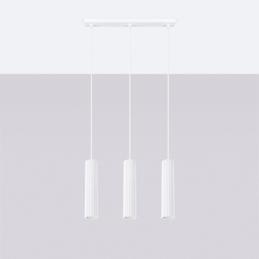Lampada a sospensione KARBON 3L bianco