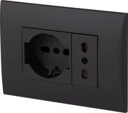 Placca Precomposta 2211 Electraline Nero 220 V 2 Pezzi
