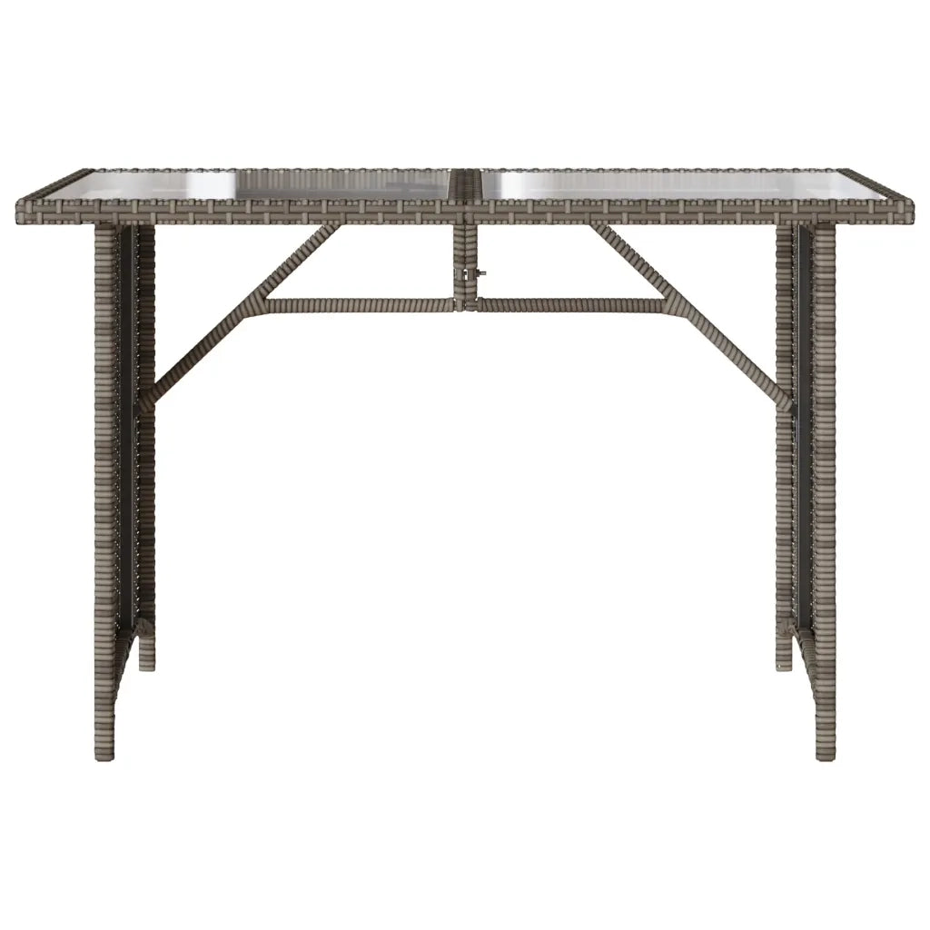 Set da Pranzo da Giardino 2 pz con Cuscini in Polyrattan Grigio 366331
