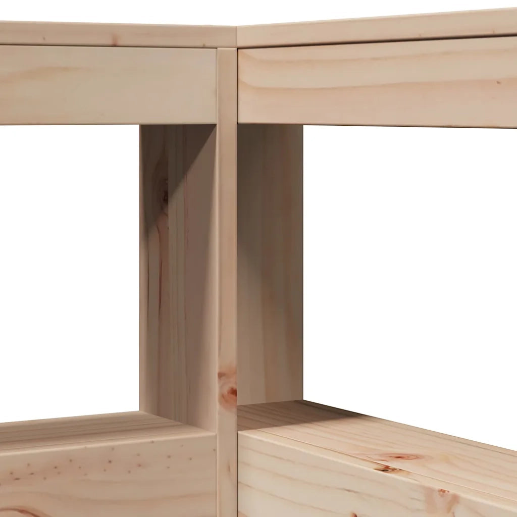 Testiera | Testata Libreria a L 80 cm in Legno Massello di Pino