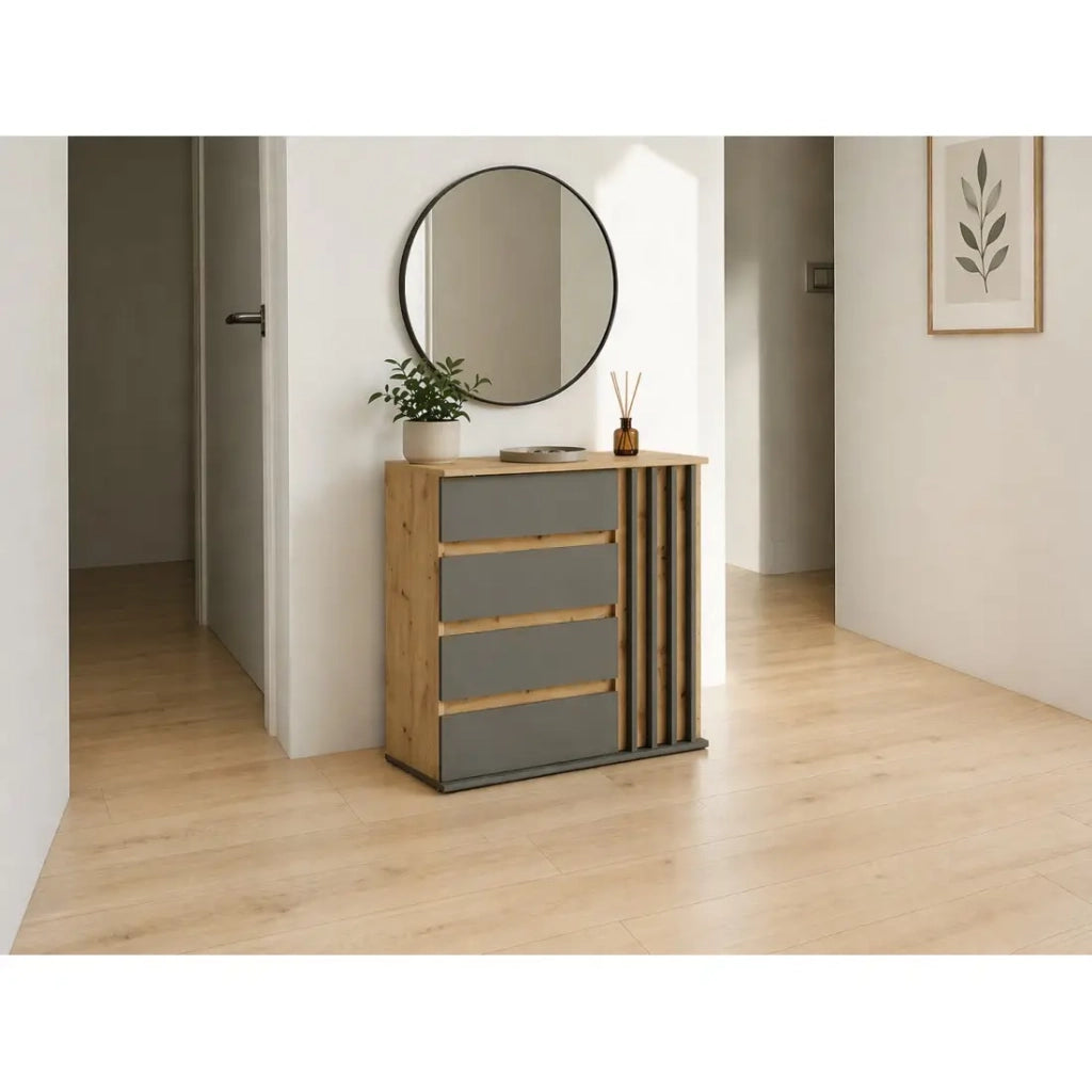 Set mobile da ingresso con appendiabiti e specchio + cassettiera - Collezione Mone