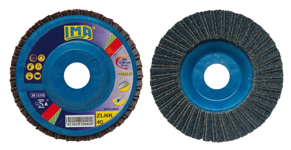 10pz ima disco zirconio a lamelle mm.115 gr.100 cod:ferx.13469