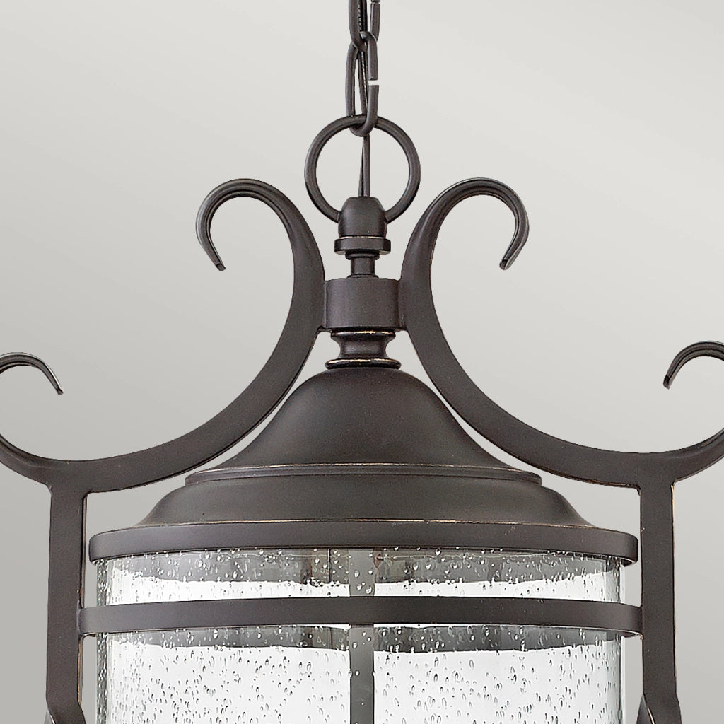 Lampada sospensione esterna Hinkley Casa nero E14 IP44