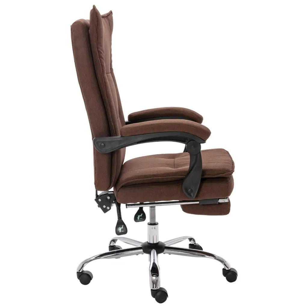 Sedia da Ufficio Marrone in Tessuto 20368