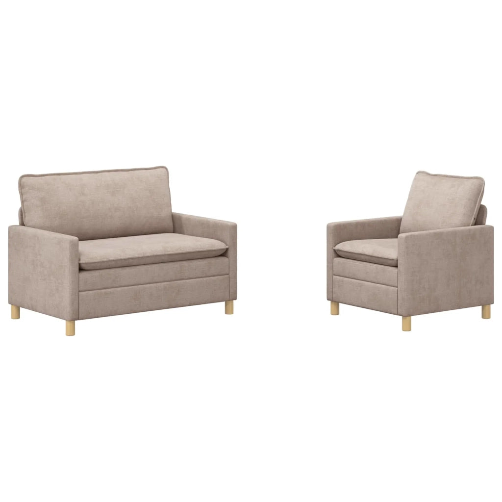 Set di divani 2 pcs Beige Poliestere 3417047