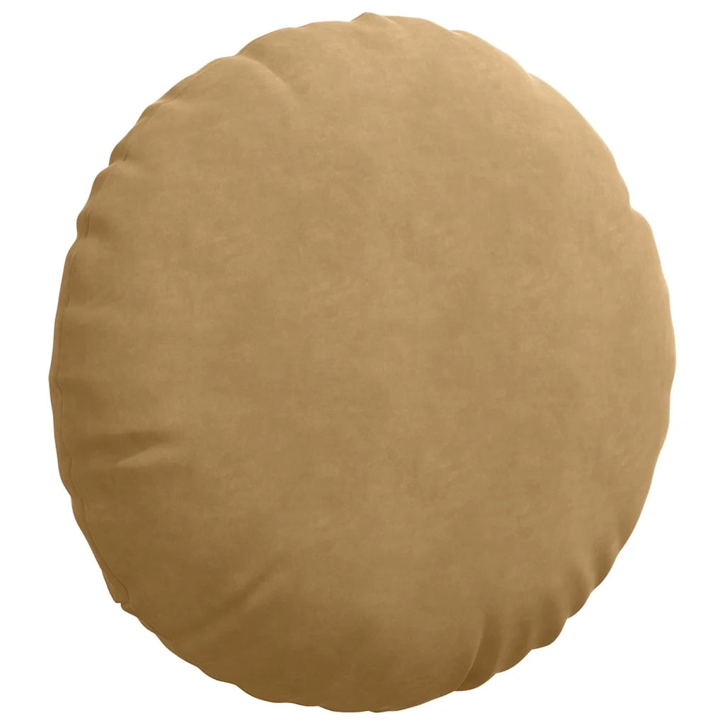 Cuscini per Seduta 2 pcs Marrone Ø60 x 21 cm Velluto 42014219