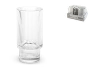Bicchiere Bibita Epoque in vetro trasparente rigato  32 cl