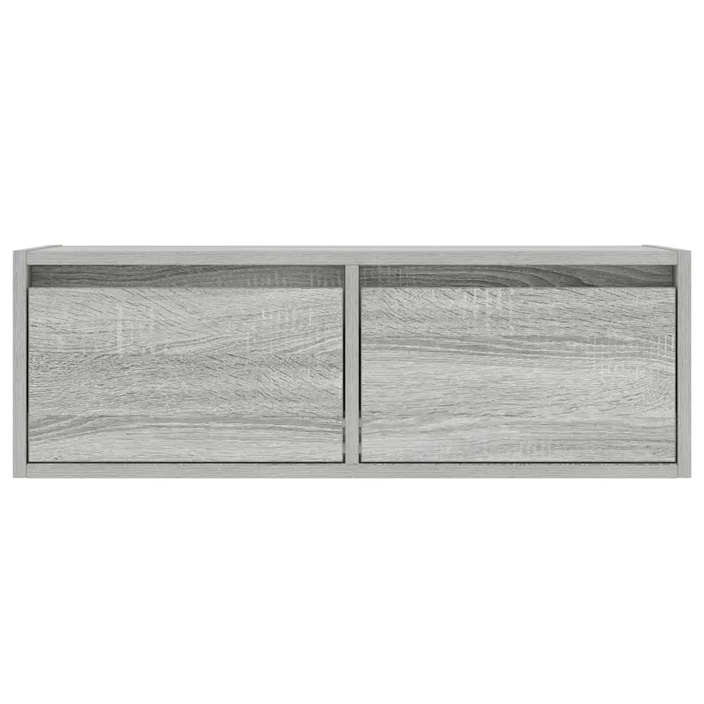 Mobile Porta TV con Luci LED-Mobile per TV-Credenza TV Grigio Sonoma 75x35,5x25 cm