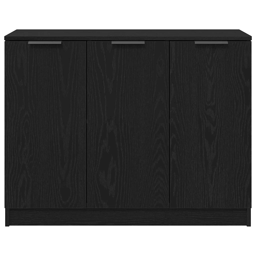Credenza Rovere Nero 90,5 x 30 x 70 cm Legno multistrato 862740