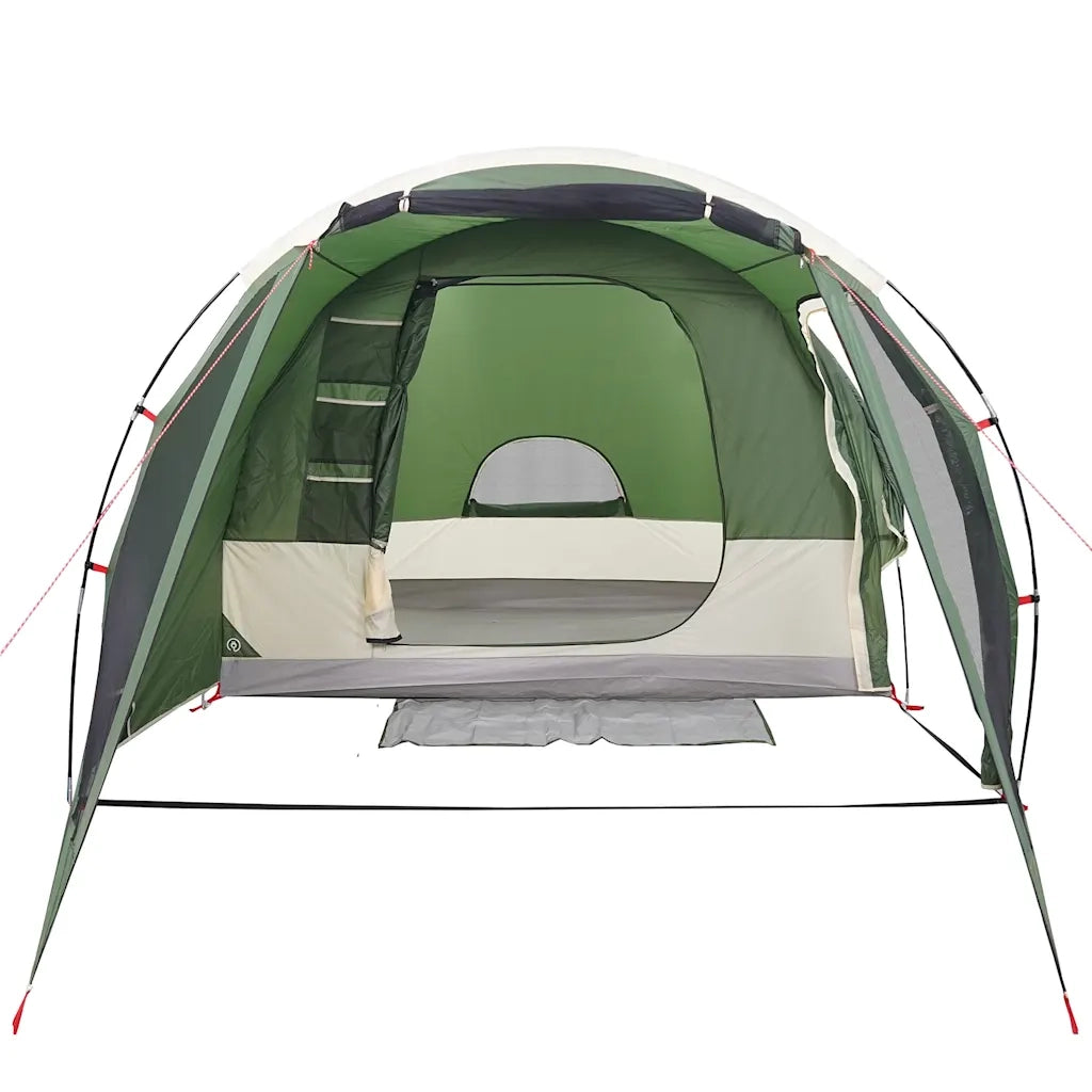 Tenda da Campeggio a Tunnel per 4 Persone-Tenda per Escursionismo Verde Impermeabile 386381