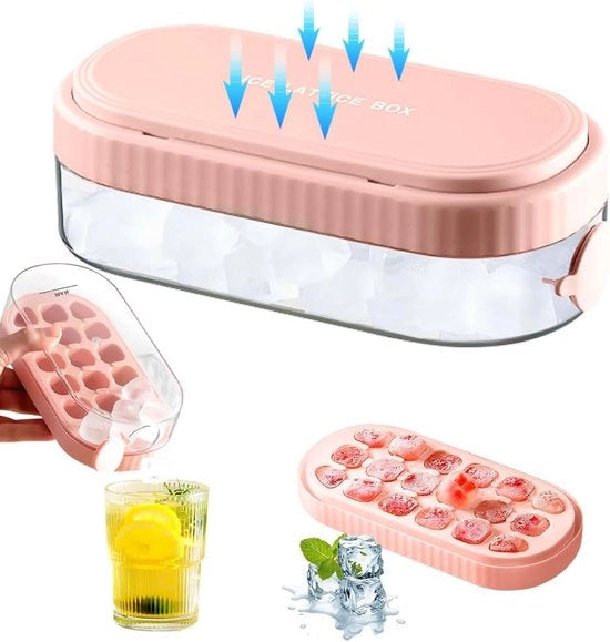 Congelatore per Blocchi di Gelato con Coperchio e Contenitore per Bevande e Cibi, Facile da Utilizzare (Rosso)