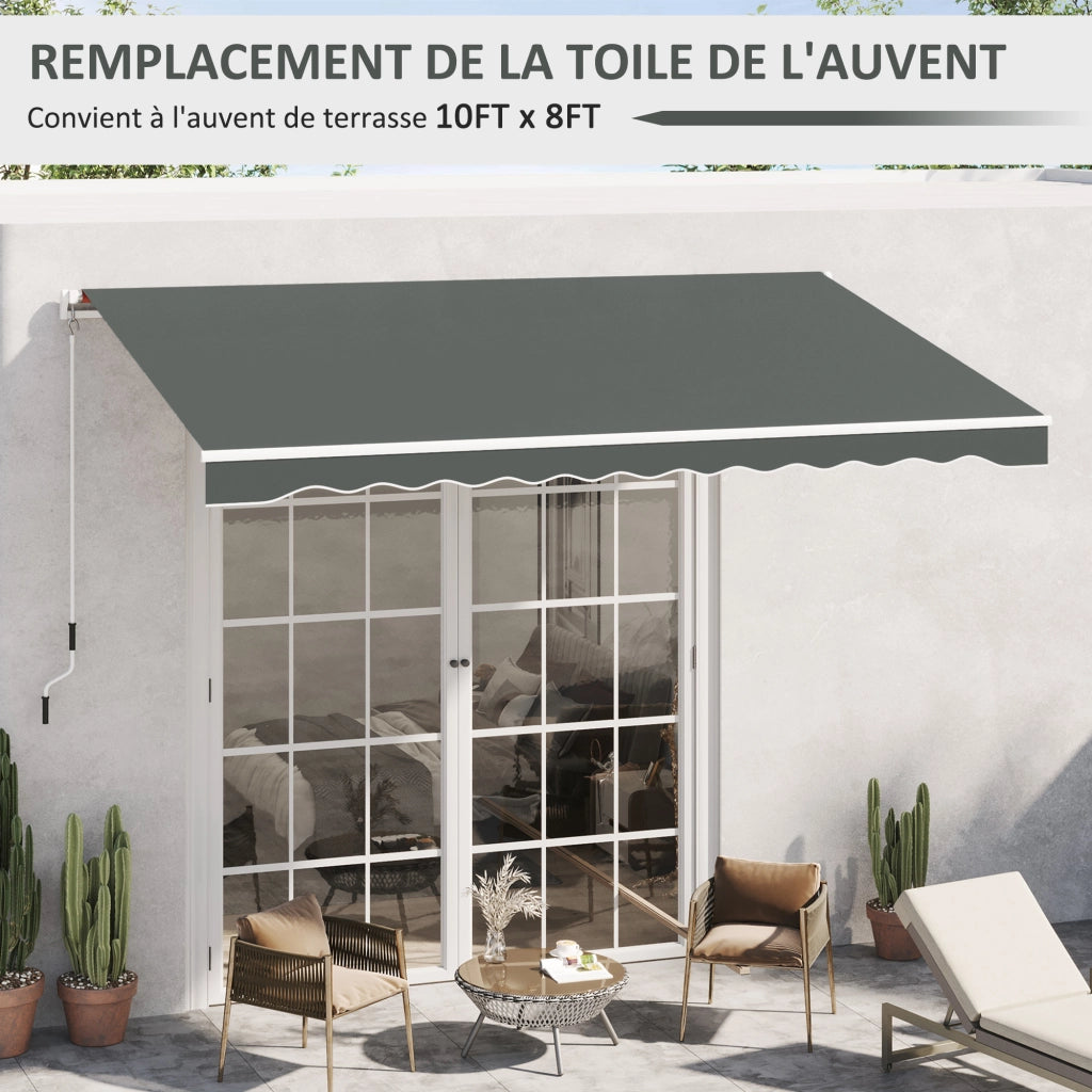 Tenda a Rullo per Terrazzo ¨C Minimal ¨C Polyester Antivento Grigio