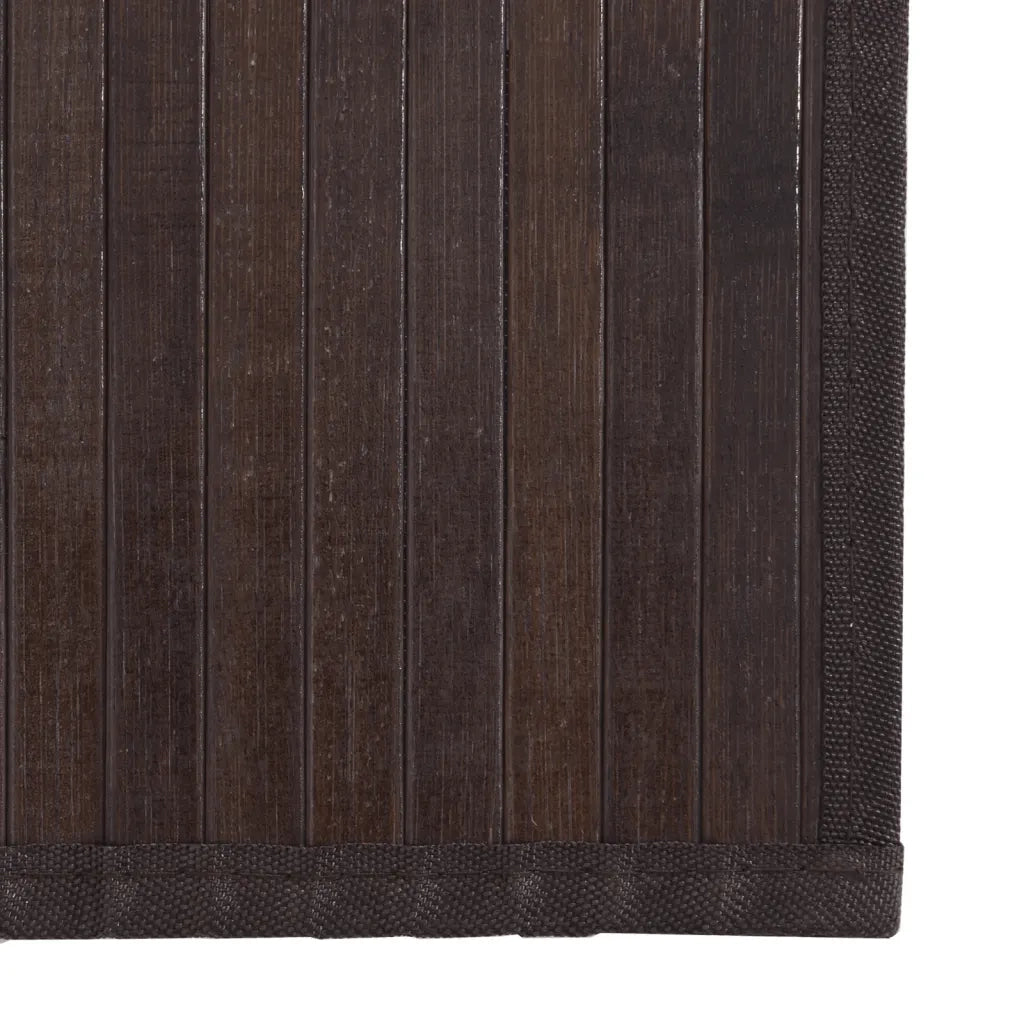Tappeto del soggiorno | Tappeto Rettangolare Marrone Scuro 70x1000 cm in Bamb¨´