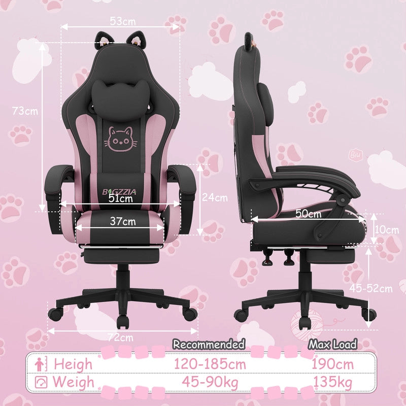 Sedia da gioco per bambini  con poggiapiedi, sedia ergonomica regolabile in altezza