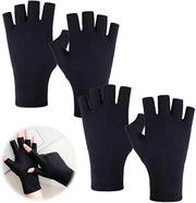 Manopole UV protezione UPF50+ - 2 pezzi - senza dita - professionali - per luce a led per unghie - materiale comodo e stiro.