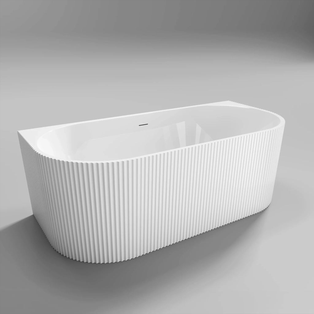 Vasca Bagno A Parete Veneta 170cm Copritappo nero