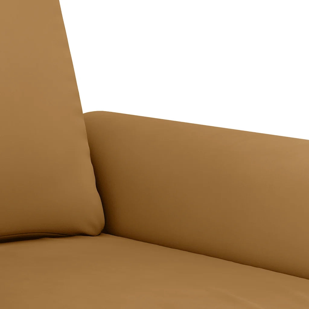 Set di Divani 4 pz con Cuscini Marrone in Velluto