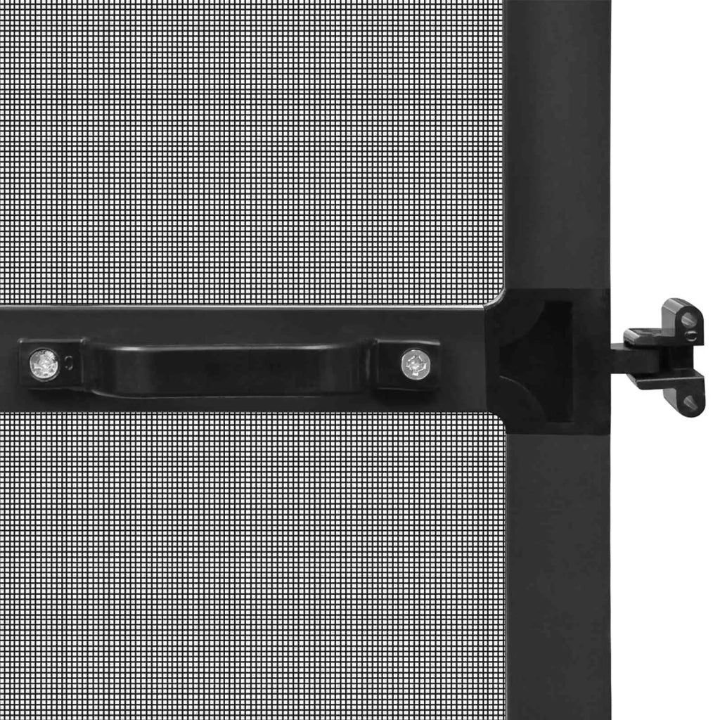 Schermo Insetti a Battente Antracite e Nero 100 x 215 cm 42047077