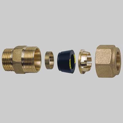 NIPLES MASCHIO CON KIT DI TENUTA PER TUBO RAME  1/2 x 16     FAR