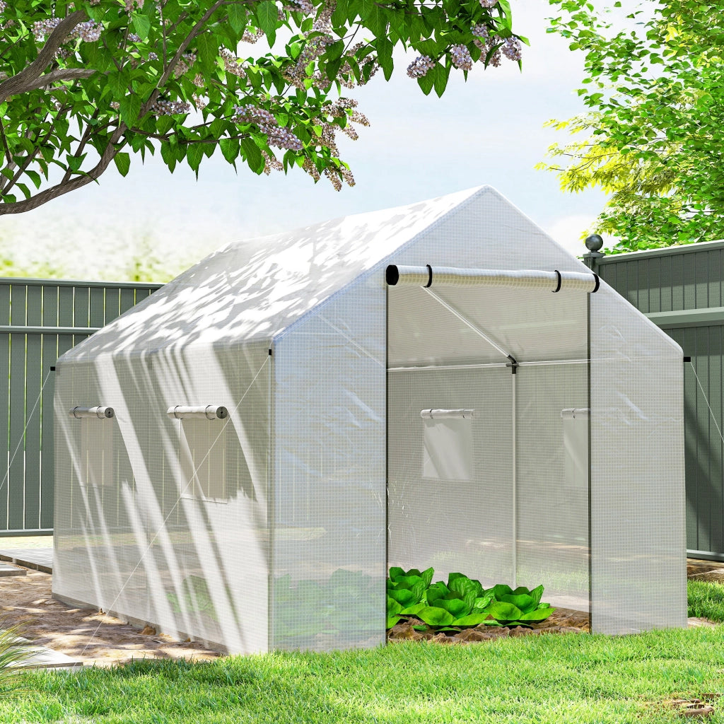 Serra da Giardino ¨C Minimal ¨C Acciaio e PE, Bianco, 2x3x2 m