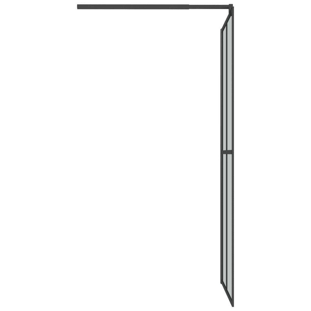 Cabina Doccia 90x195 cm Vetro Temperato Scuro 151885