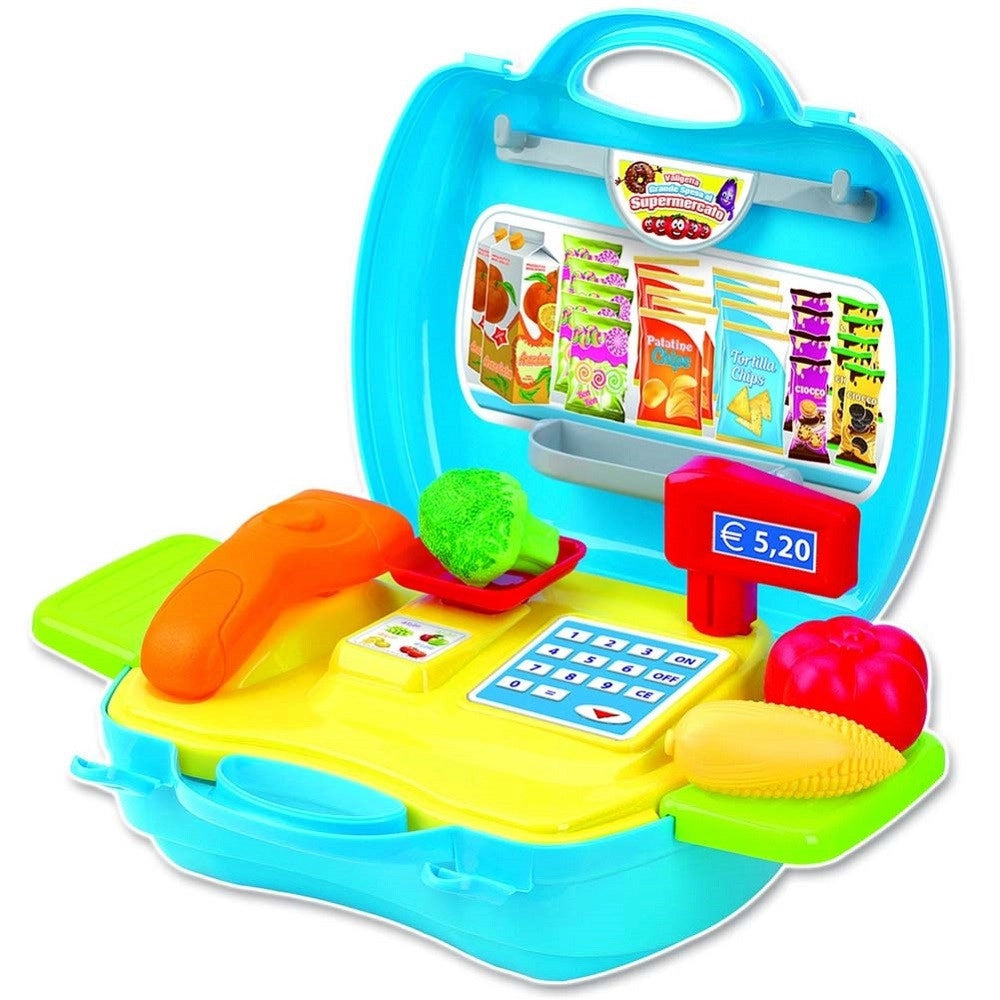 Trade Shop - Valigetta Supermercato Registratore Di Cassa E Accessori Per La Spesa 3+ Anni -