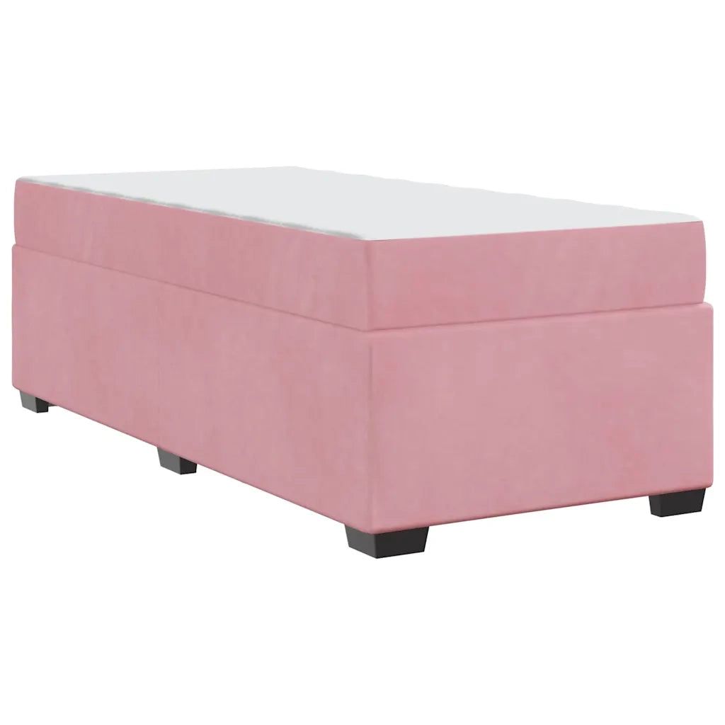 Letto singolo | Letto per adulti | Struttura del letto con materasso Rosa 100 x 200 cm Tessuto