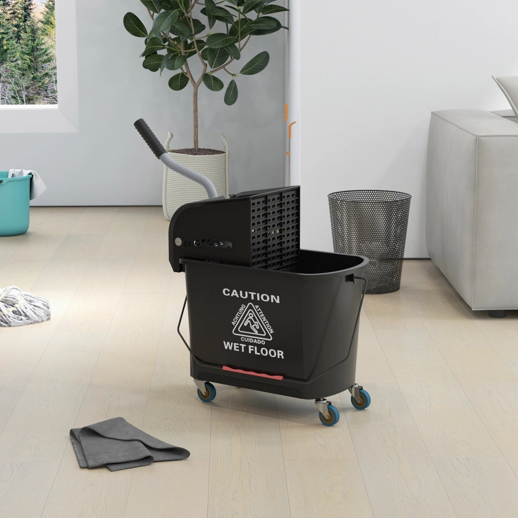 Secchio e Mop con Strizzatore ¨C zephmum ¨C Nero 20 L