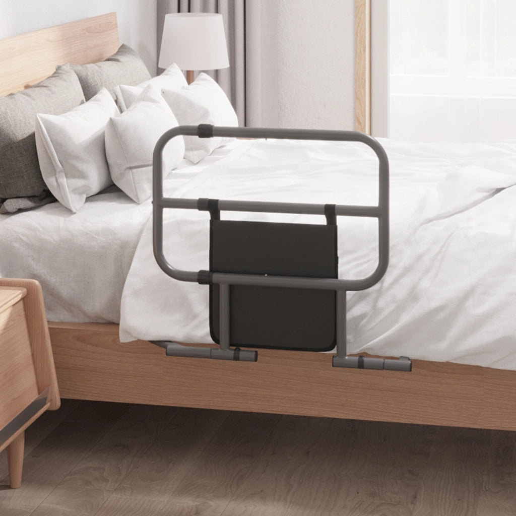 Sponda Letto Adulto Pieghevole con Tasca Portaoggetti ¨C Xylo ¨C 61x66x55 cm Grigio