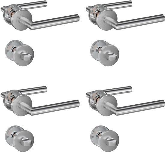 Set di maniglie per bagno in acciaio inossidabile - Set da 4 pezzi