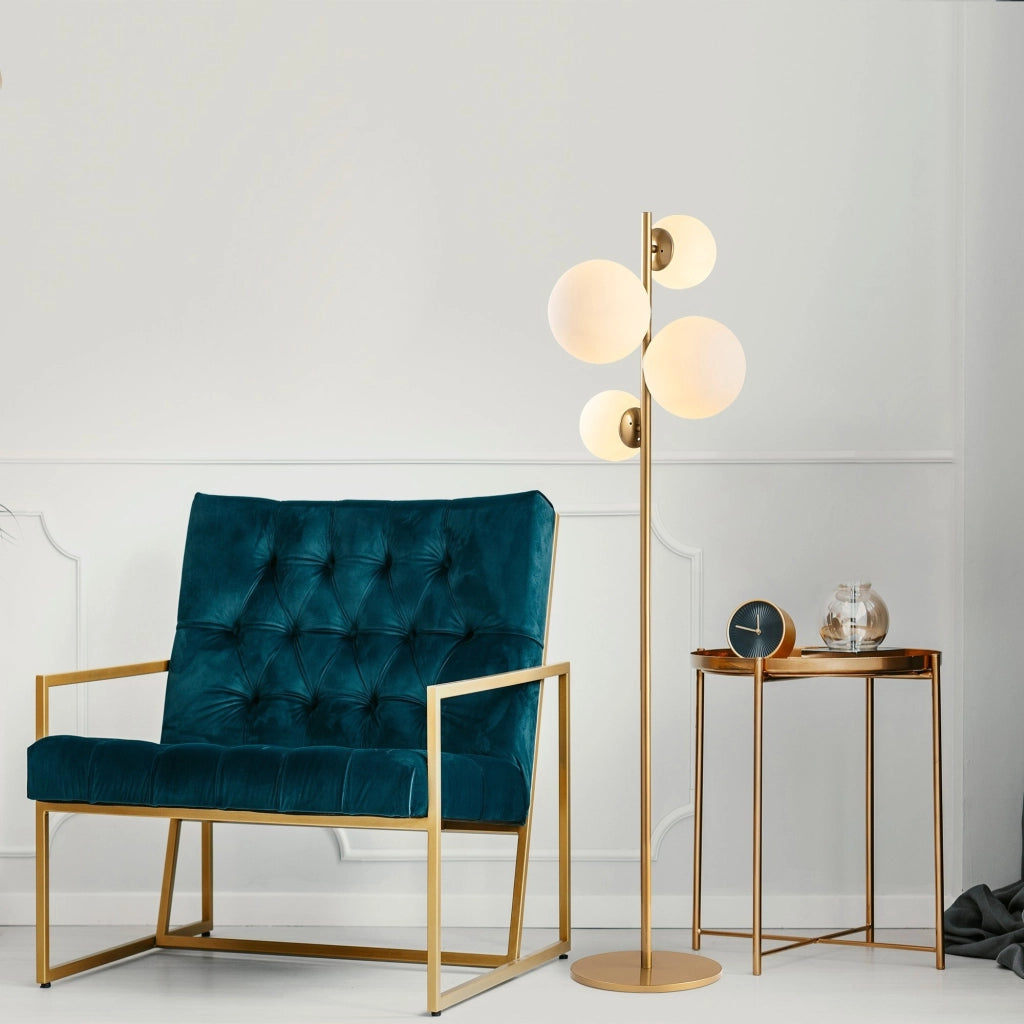 Mannelli, Lampada da Terra Paralume, oro