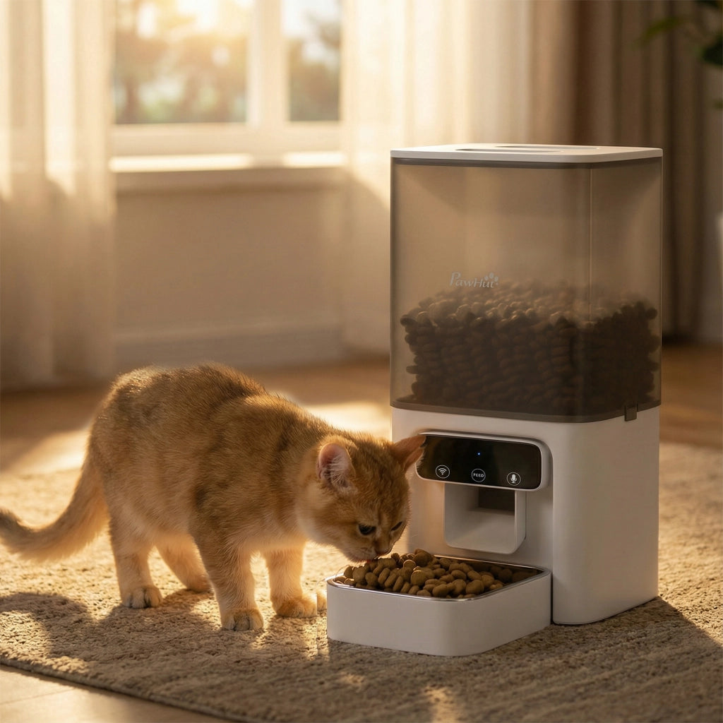 Distributore Automatico Cibo Gatti 4.5L ¨C Xylo ¨C con APP e Registratore Vocale