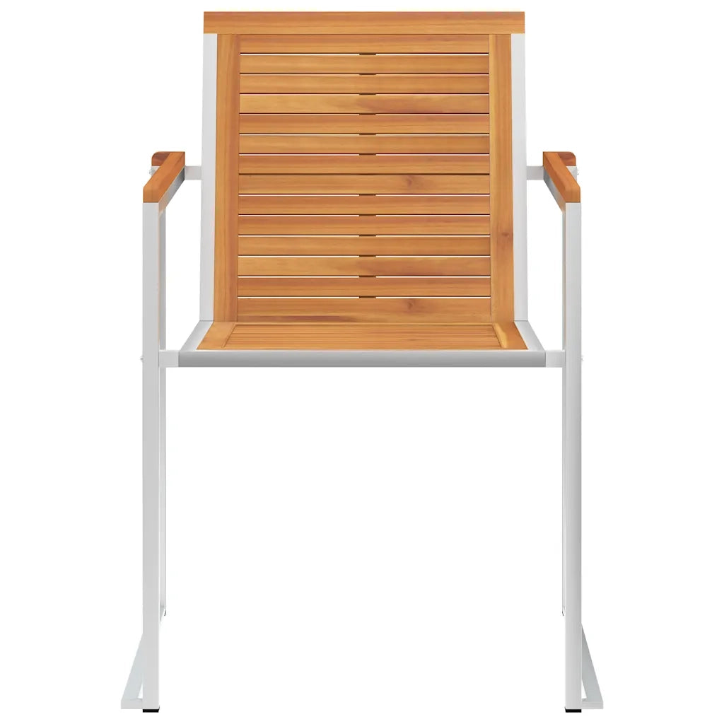Sedie da Giardino 2 pz con Cuscini in Legno Acacia e Acciaio 3061494