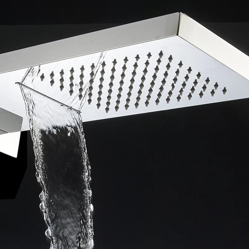 Soffione a muro con funzione pioggia e cascata - serie Anversa