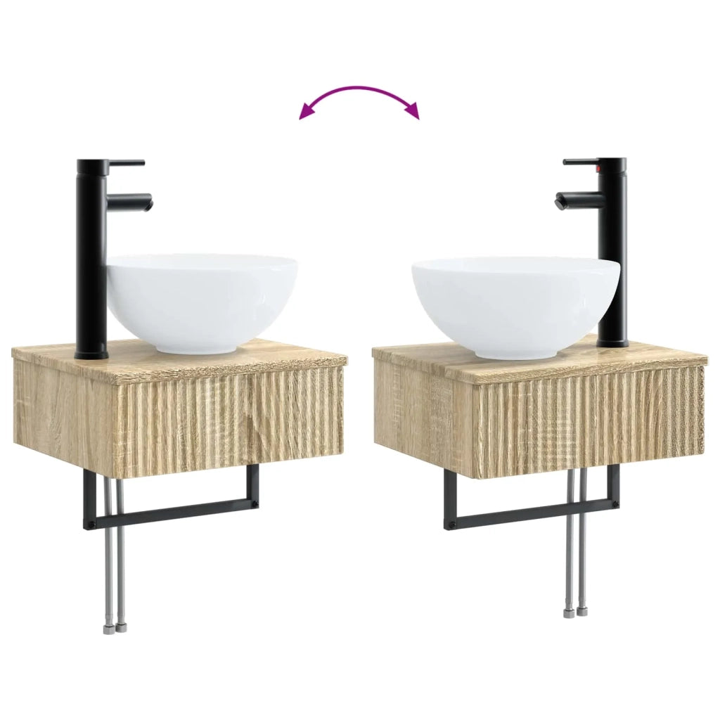Lavabo da Parete Rovere Sonoma 40 x 35 x 39 cm 890170