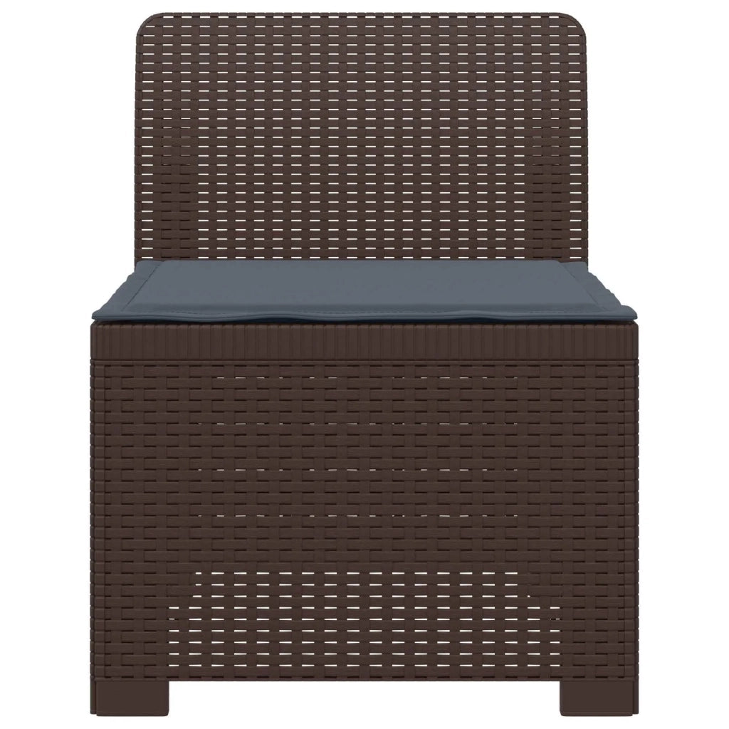 Divano da Giardino a 1 Posto con Cuscino Aspetto Rattan PP 8011787