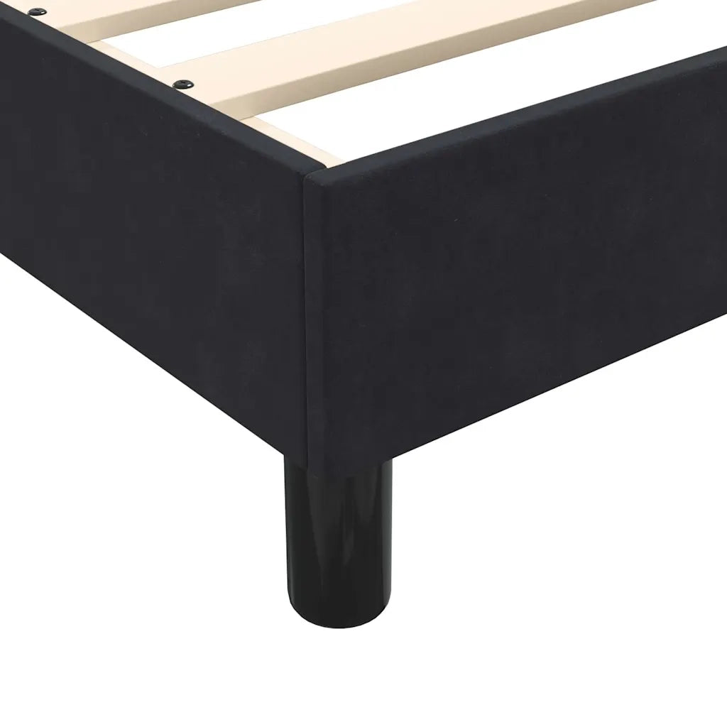 Giroletto senza Materasso Nero 90x210 cm in Velluto 4101339