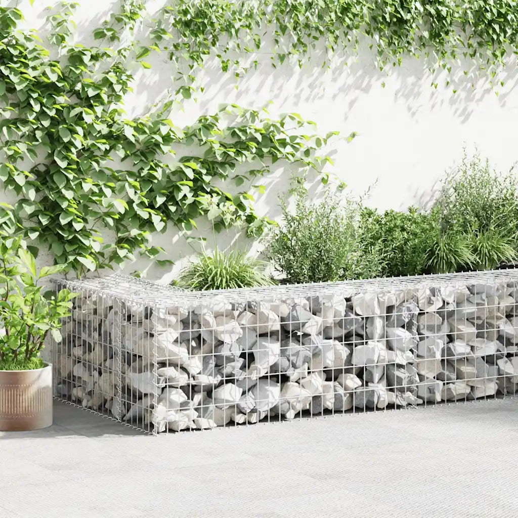 Gabbione con Copertura in Acciaio Zincato 300x30x50 cm